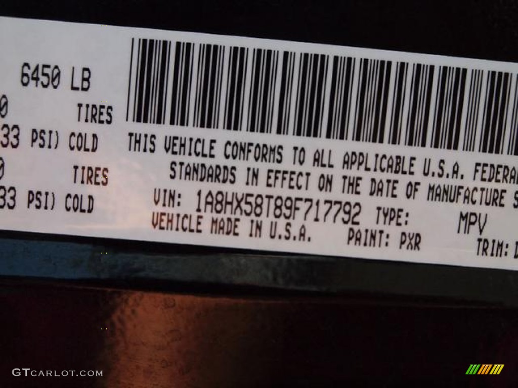2009 Aspen Color Code PXR for Brilliant Black Crystal Pearl Photo #63126374