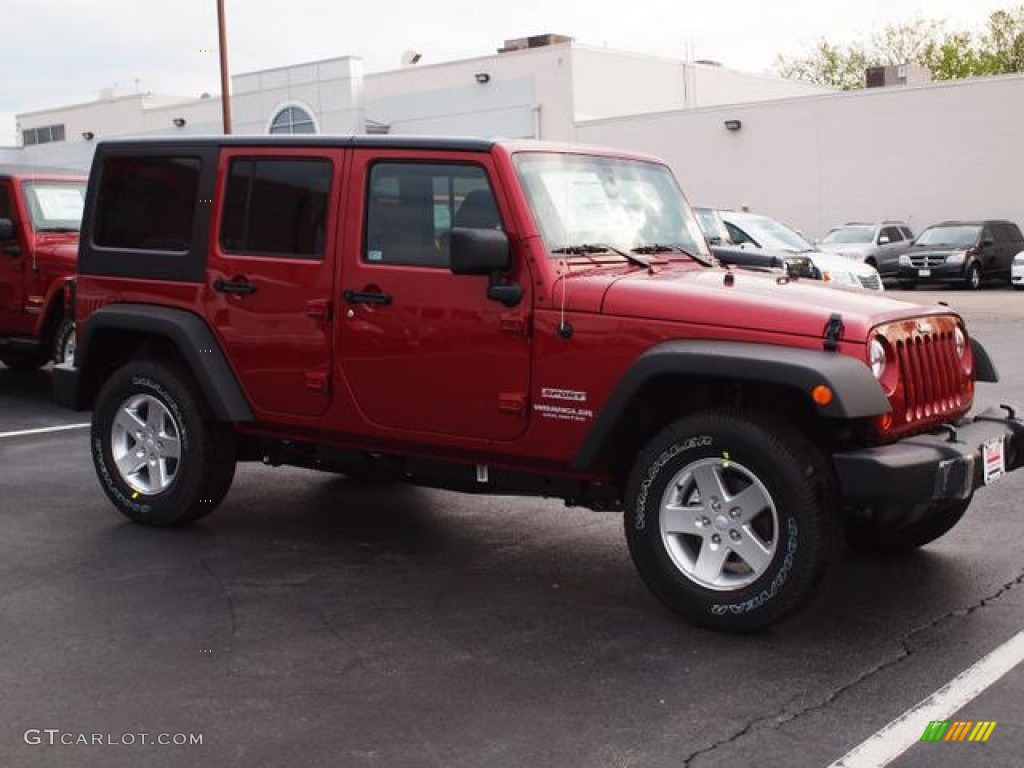 2012 Wrangler Unlimited Sport S 4x4 - Flame Red / Black photo #2