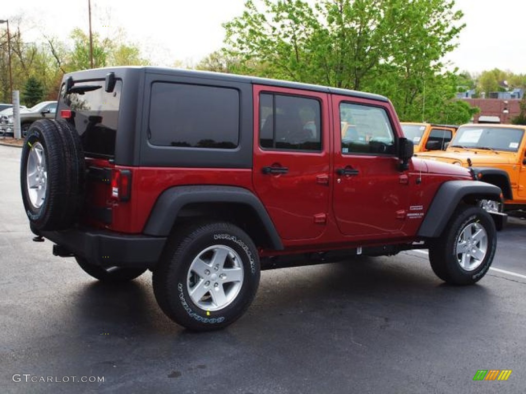 2012 Wrangler Unlimited Sport S 4x4 - Flame Red / Black photo #3