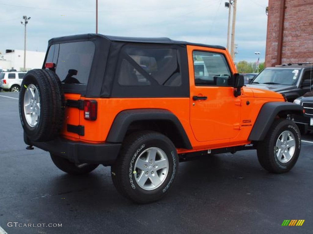 2012 Wrangler Sport S 4x4 - Crush Orange / Black photo #3