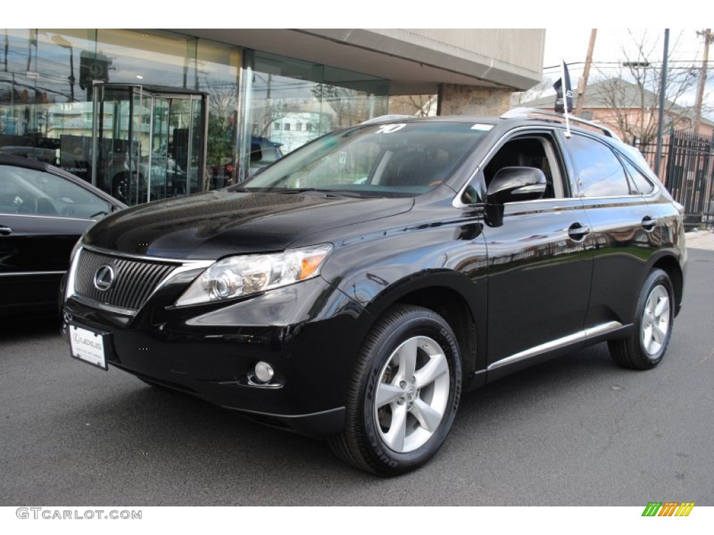 2010 RX 350 AWD - Obsidian Black / Black/Brown Walnut photo #1