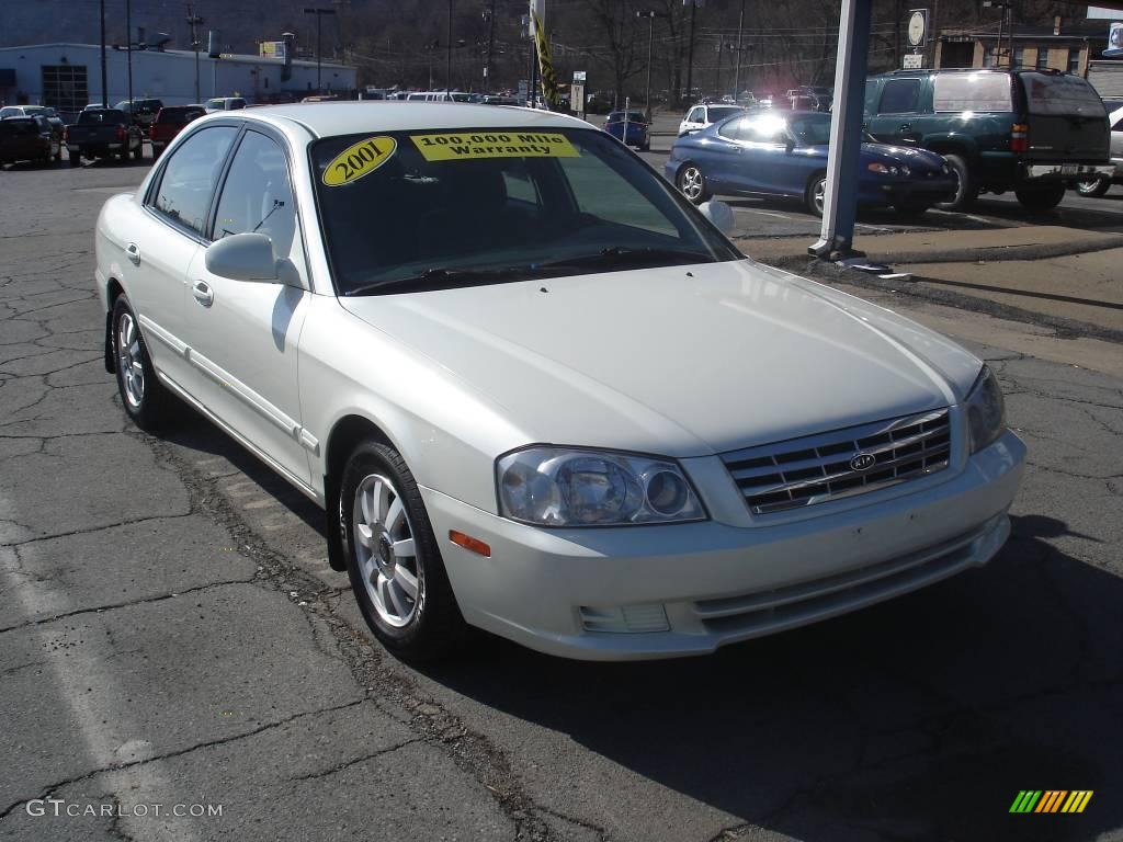 2001 Optima LX V6 - Pearl White / Gray photo #6