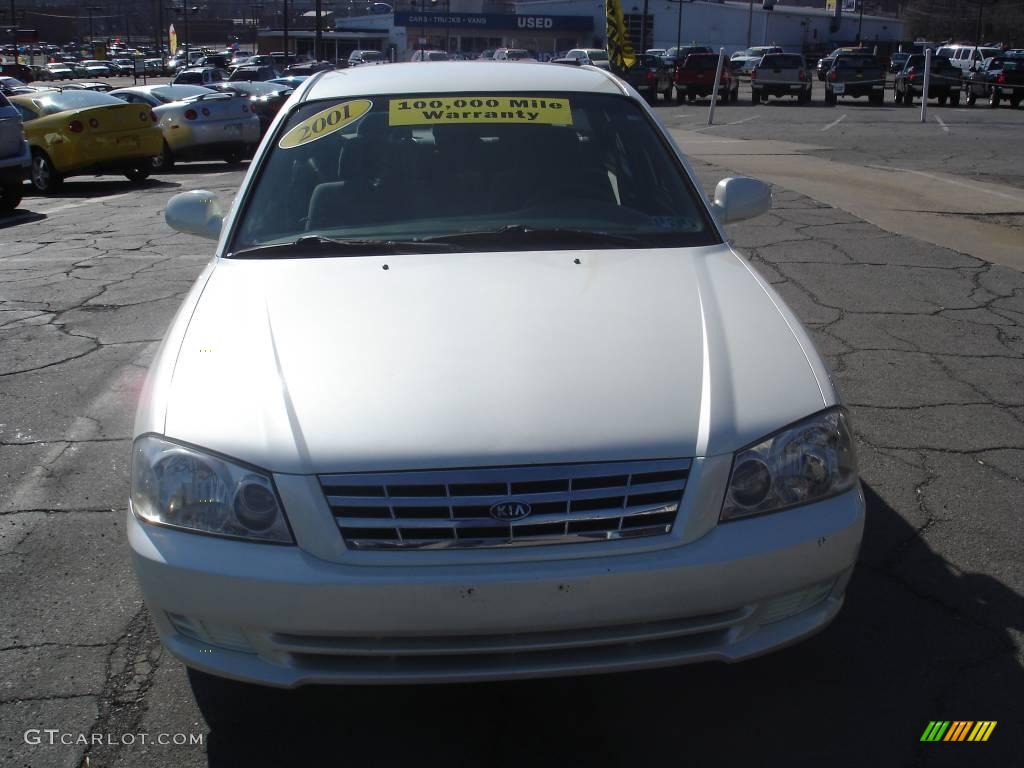 2001 Optima LX V6 - Pearl White / Gray photo #7