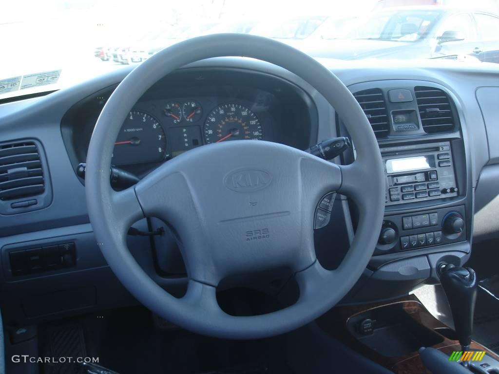 2001 Optima LX V6 - Pearl White / Gray photo #13