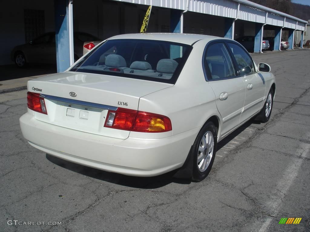2001 Optima LX V6 - Pearl White / Gray photo #18