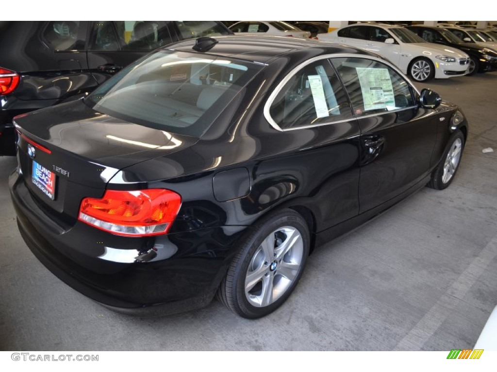 2012 1 Series 128i Coupe - Jet Black / Black photo #4