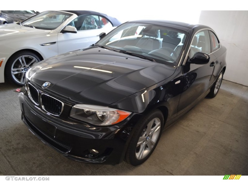 2012 1 Series 128i Coupe - Jet Black / Black photo #9