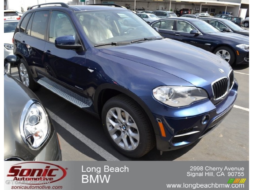 2012 X5 xDrive35i Premium - Deep Sea Blue Metallic / Oyster photo #1