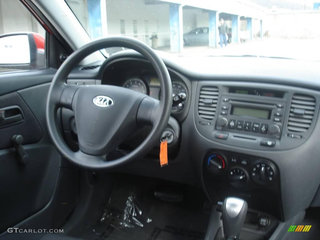 2007 Rio LX Sedan - Tropical Red / Gray photo #5