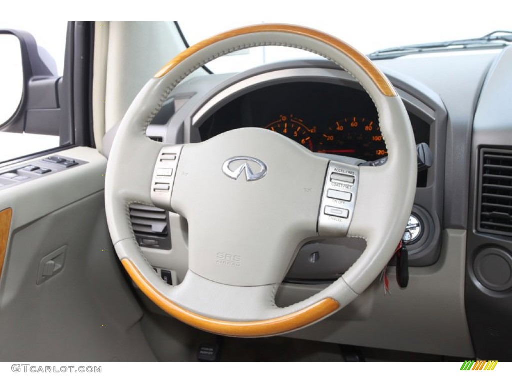 2005 Infiniti QX 56 Willow Steering Wheel Photo #63134473