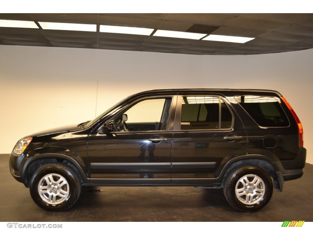 2002 CR-V EX 4WD - Nighthawk Black Pearl / Black photo #15