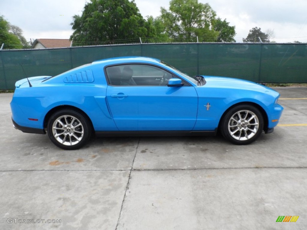 2011 Mustang V6 Premium Coupe - Grabber Blue / Charcoal Black photo #2