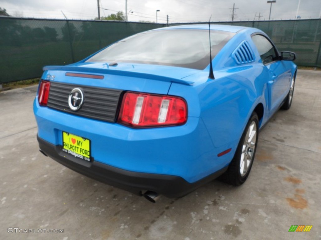 2011 Mustang V6 Premium Coupe - Grabber Blue / Charcoal Black photo #3