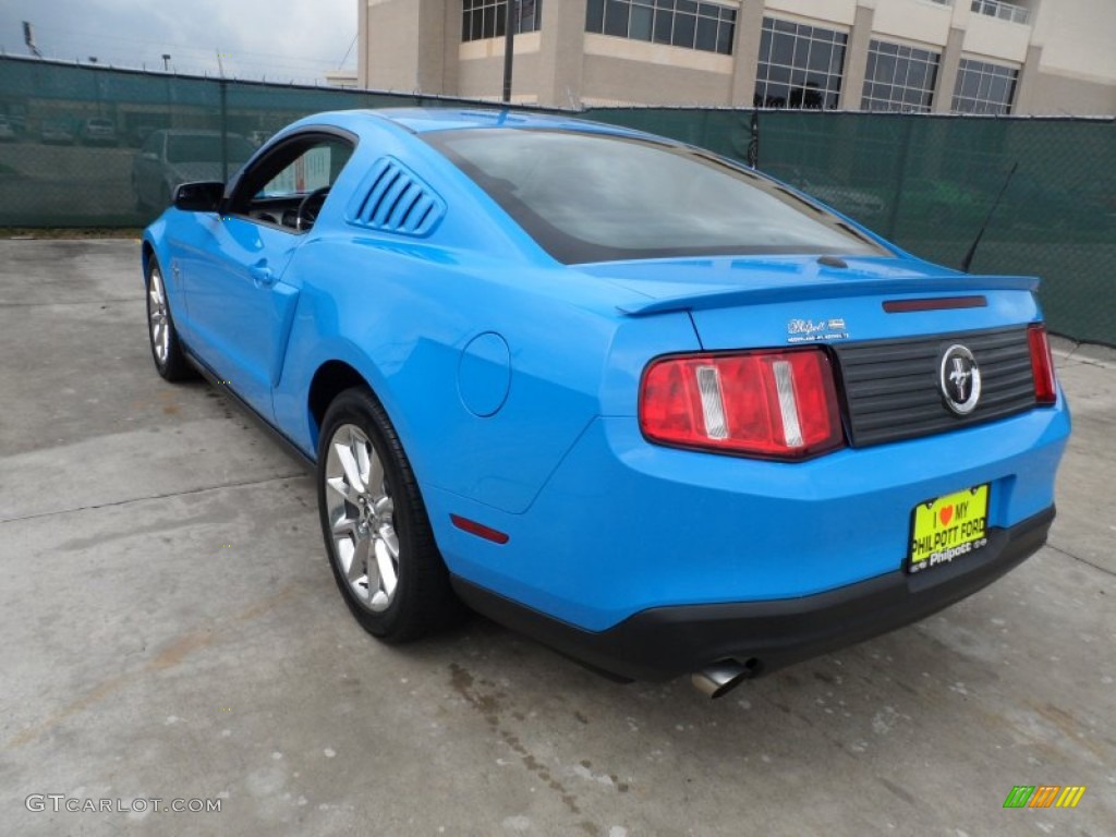 2011 Mustang V6 Premium Coupe - Grabber Blue / Charcoal Black photo #5