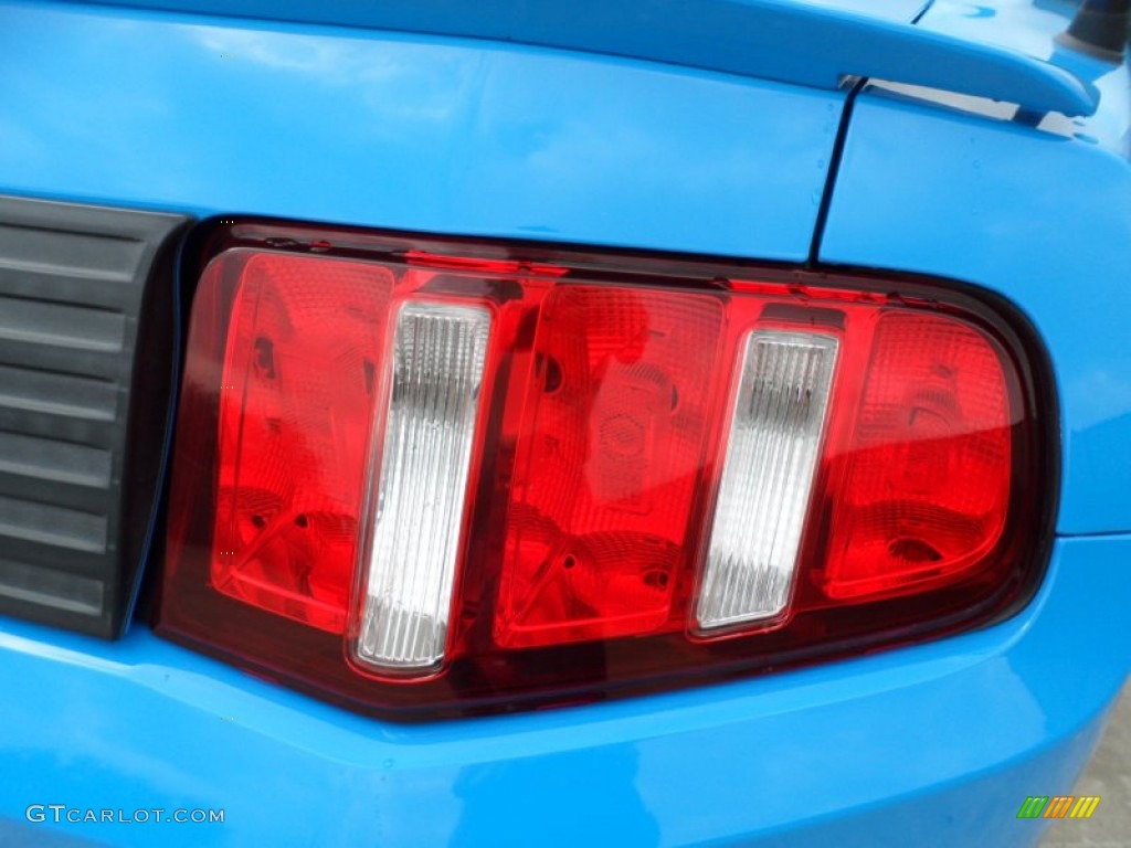 2011 Mustang V6 Premium Coupe - Grabber Blue / Charcoal Black photo #18