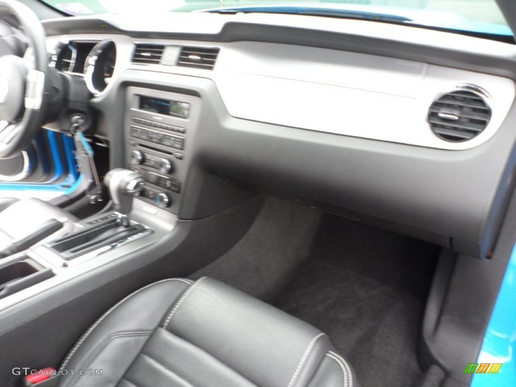 2011 Mustang V6 Premium Coupe - Grabber Blue / Charcoal Black photo #22