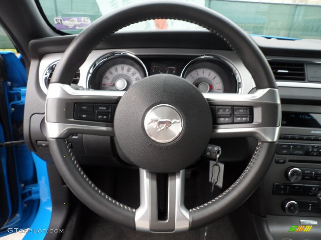 2011 Mustang V6 Premium Coupe - Grabber Blue / Charcoal Black photo #36