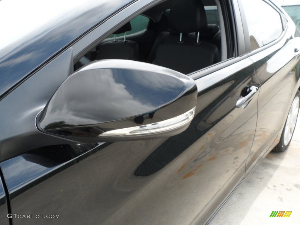 2012 Elantra Limited - Black Noir Pearl / Black photo #12