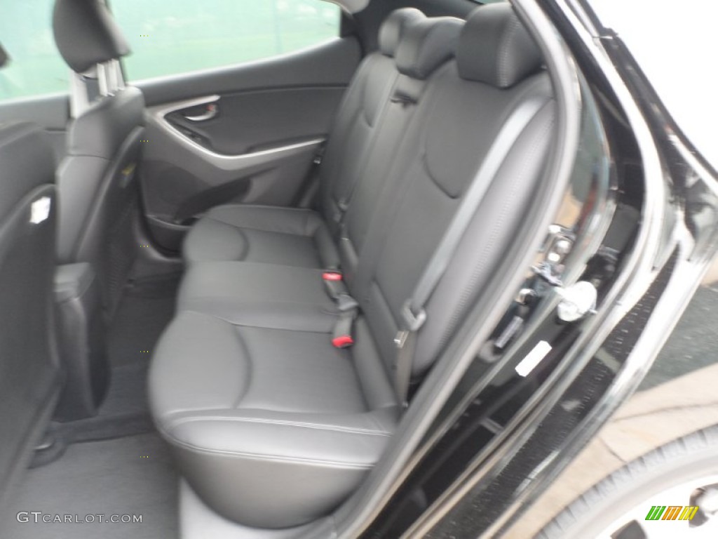 2012 Elantra Limited - Black Noir Pearl / Black photo #21