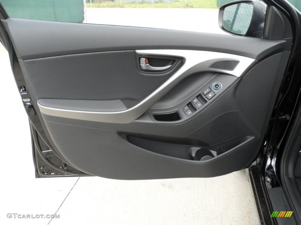 2012 Elantra Limited - Black Noir Pearl / Black photo #22