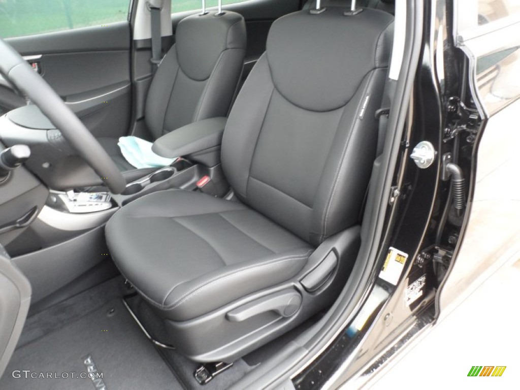 2012 Elantra Limited - Black Noir Pearl / Black photo #24