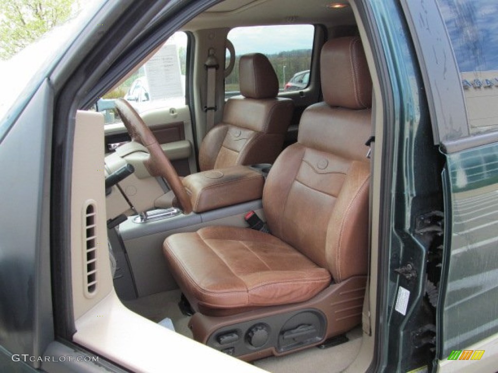 Tan/Castaño Leather Interior 2008 Ford F150 King Ranch SuperCrew 4x4 Photo #63142738