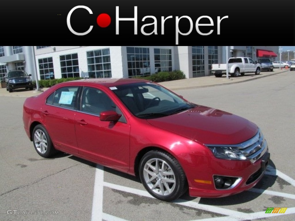 2011 Fusion SEL - Red Candy Metallic / Medium Light Stone photo #1