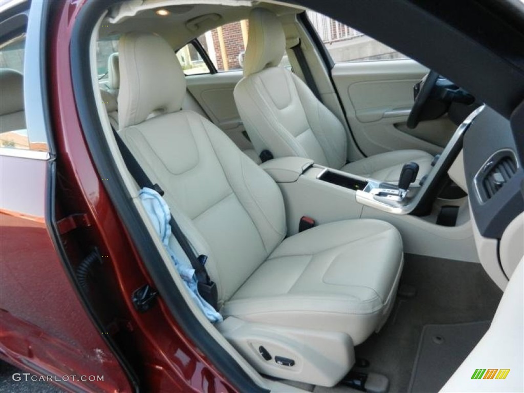 2012 S60 T6 AWD - Flamenco Red Metallic / Soft Beige photo #66