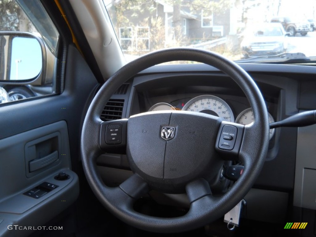 2008 Dodge Dakota SLT Extended Cab 4x4 Dark Slate Gray/Medium Slate Gray Steering Wheel Photo #63144562