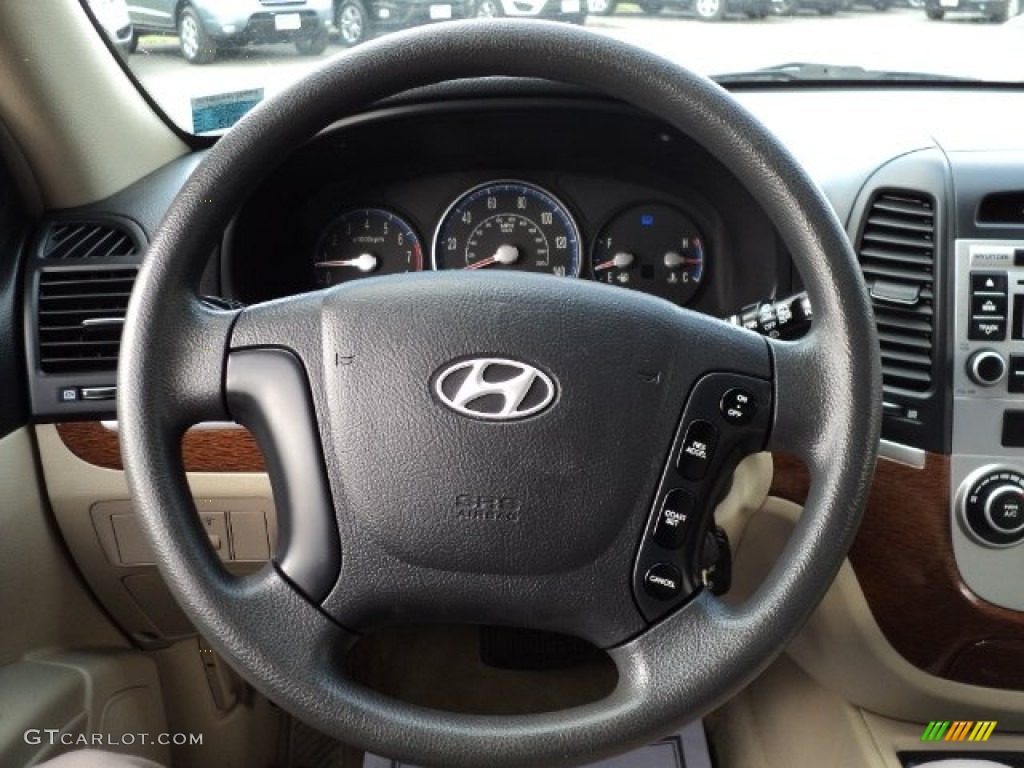 2007 Hyundai Santa Fe GLS Beige Steering Wheel Photo #63146440