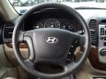 Beige 2007 Hyundai Santa Fe GLS Steering Wheel
