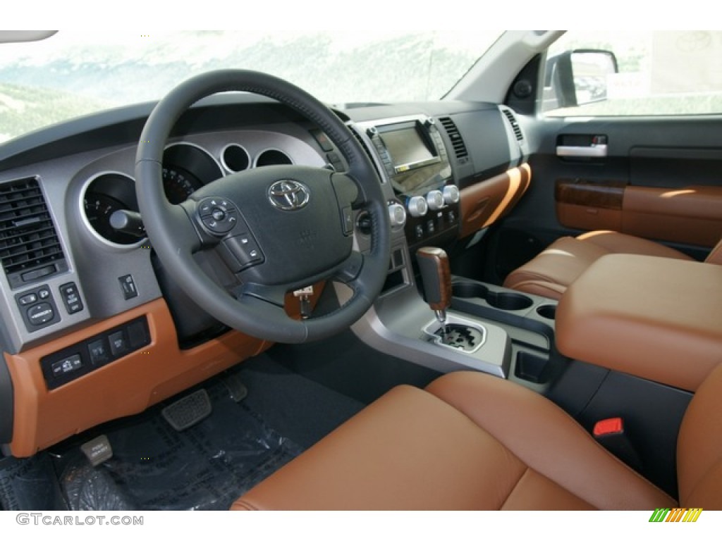 Red Rock Interior 2012 Toyota Tundra Limited Double Cab 4x4 Photo #63148225