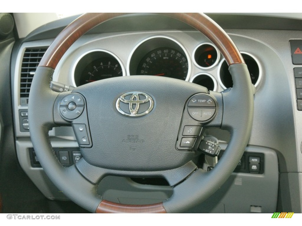 2012 Toyota Sequoia Platinum 4WD Black Steering Wheel Photo #63149686