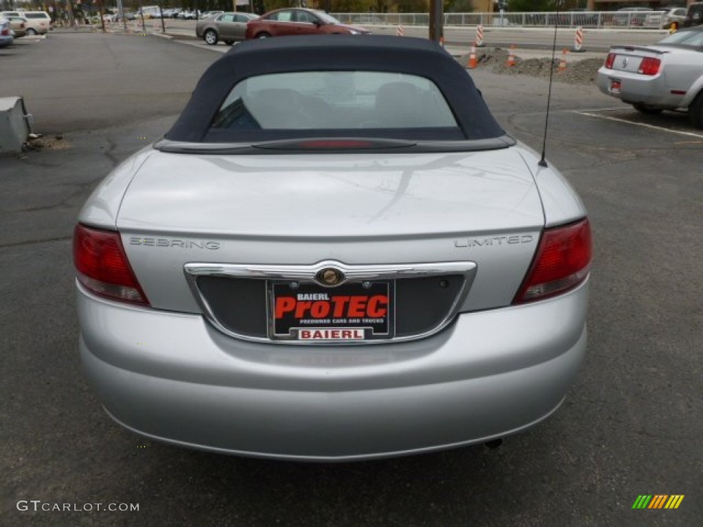 2003 Sebring Limited Convertible - Bright Silver Metallic / Black photo #6