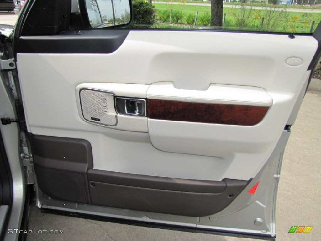 2010 Land Rover Range Rover HSE Arabica Brown/Ivory White Door Panel Photo #63152898