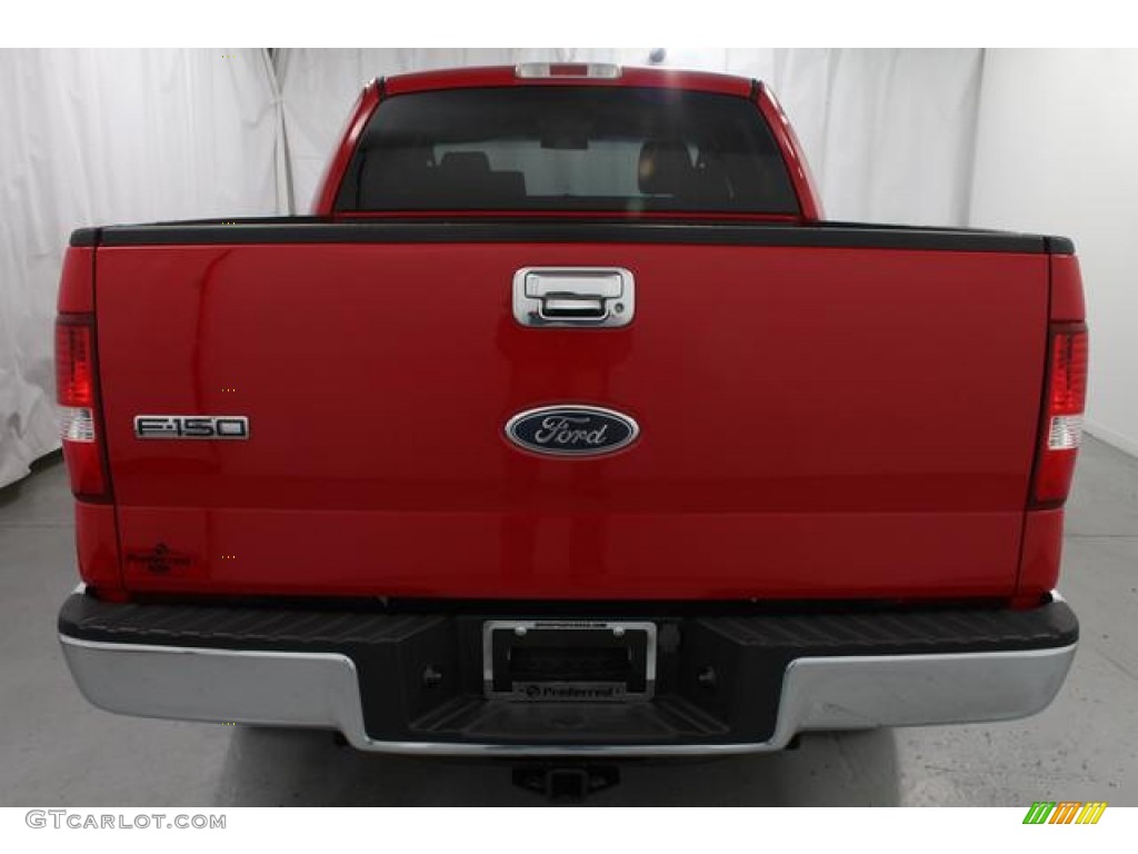 2005 F150 XLT SuperCrew 4x4 - Bright Red / Medium Flint/Dark Flint Grey photo #5