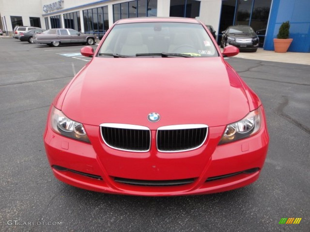 2006 3 Series 325xi Sedan - Electric Red / Beige photo #8