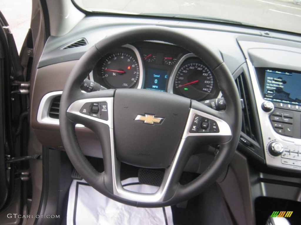2012 Chevrolet Equinox LT Brownstone/Jet Black Steering Wheel Photo #63156458