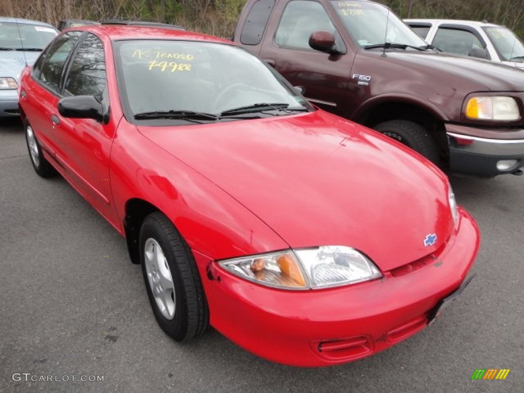 2000 Cavalier Sedan - Bright Red / Graphite photo #1