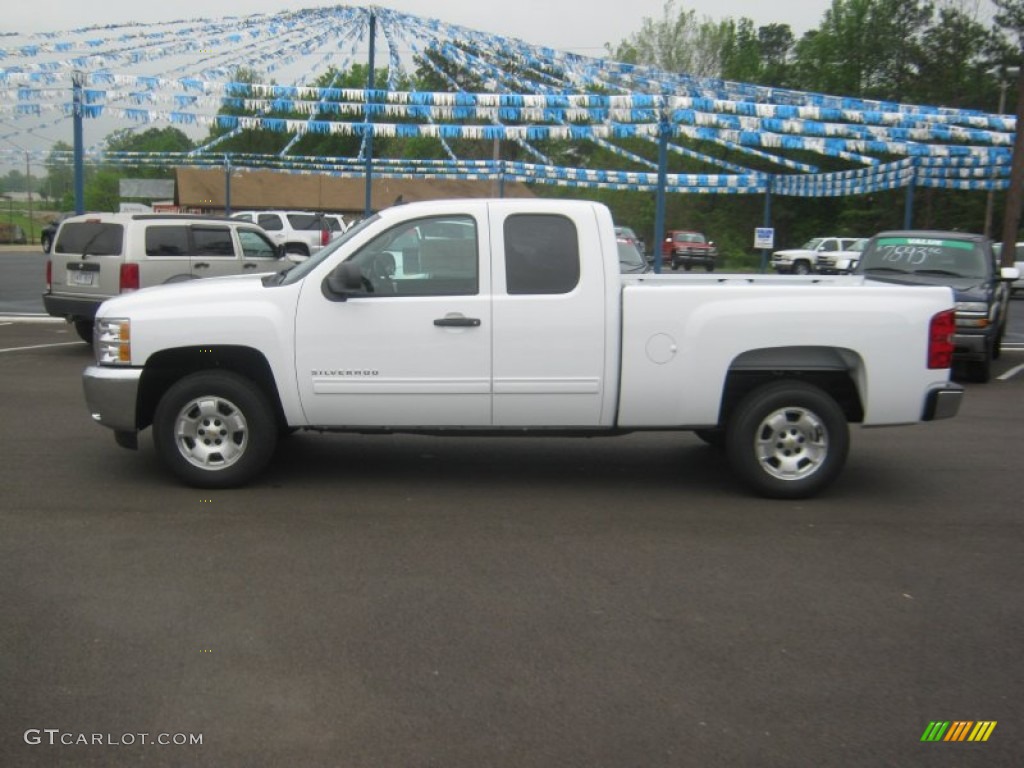 2012 Silverado 1500 LT Extended Cab - Summit White / Light Titanium/Dark Titanium photo #2