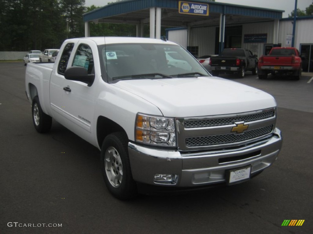 2012 Silverado 1500 LT Extended Cab - Summit White / Light Titanium/Dark Titanium photo #7