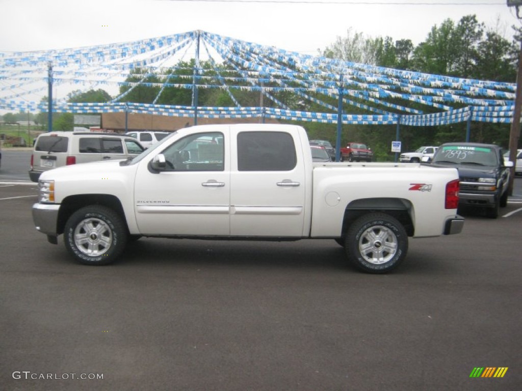 2012 Silverado 1500 LT Crew Cab 4x4 - White Diamond Tricoat / Light Cashmere/Dark Cashmere photo #2