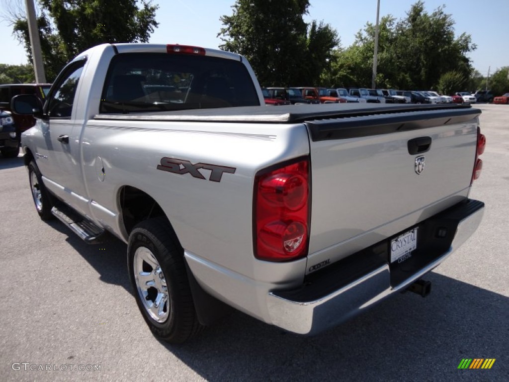 2007 Ram 1500 SXT Regular Cab - Bright Silver Metallic / Medium Slate Gray photo #3