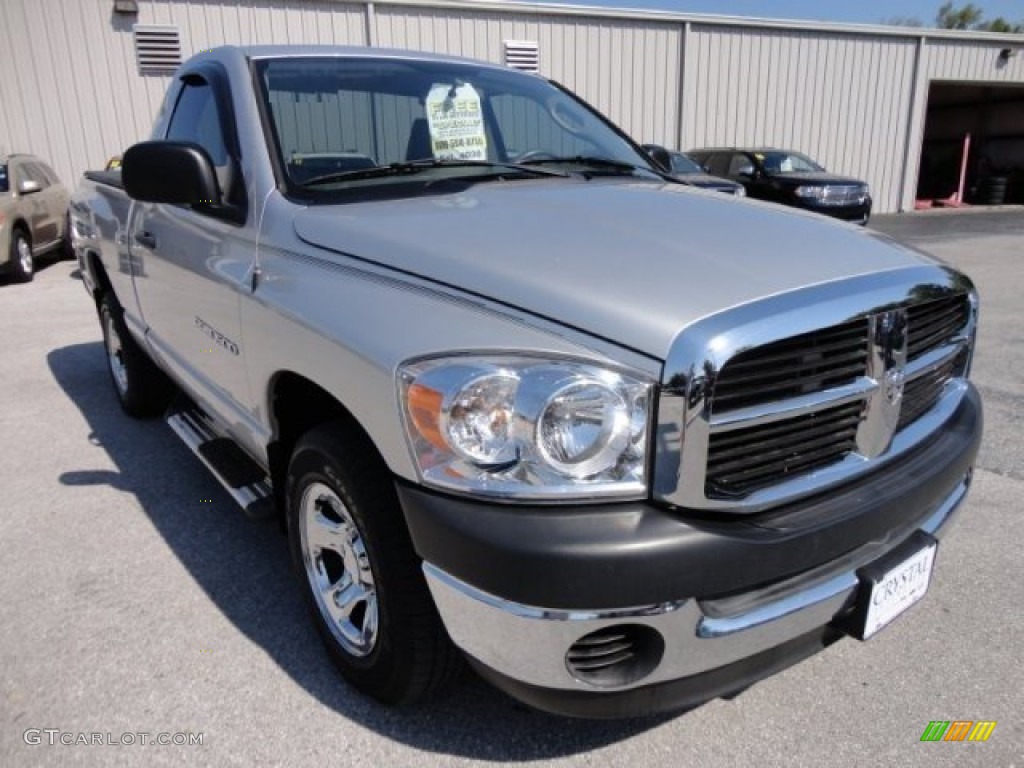 2007 Ram 1500 SXT Regular Cab - Bright Silver Metallic / Medium Slate Gray photo #10