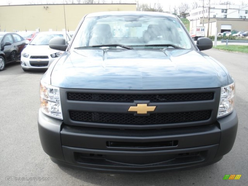 2012 Silverado 1500 Work Truck Extended Cab - Blue Granite Metallic / Dark Titanium photo #3