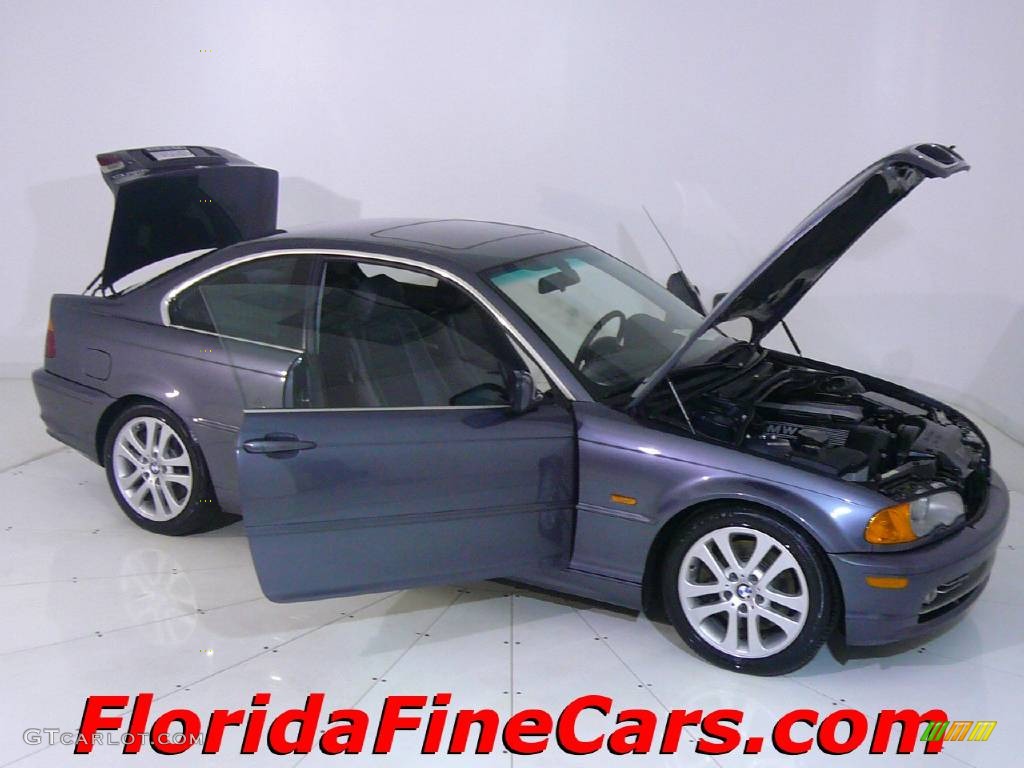 2003 3 Series 330i Coupe - Steel Blue Metallic / Black photo #7