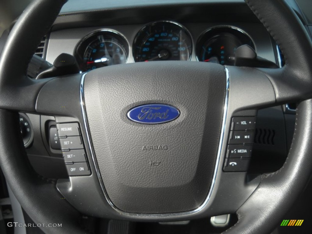 2010 Ford Taurus SHO AWD Charcoal Black Steering Wheel Photo #63161325