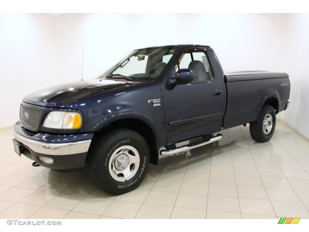 True Blue Metallic 2003 Ford F150 XLT Regular Cab 4x4 Exterior Photo #63164047