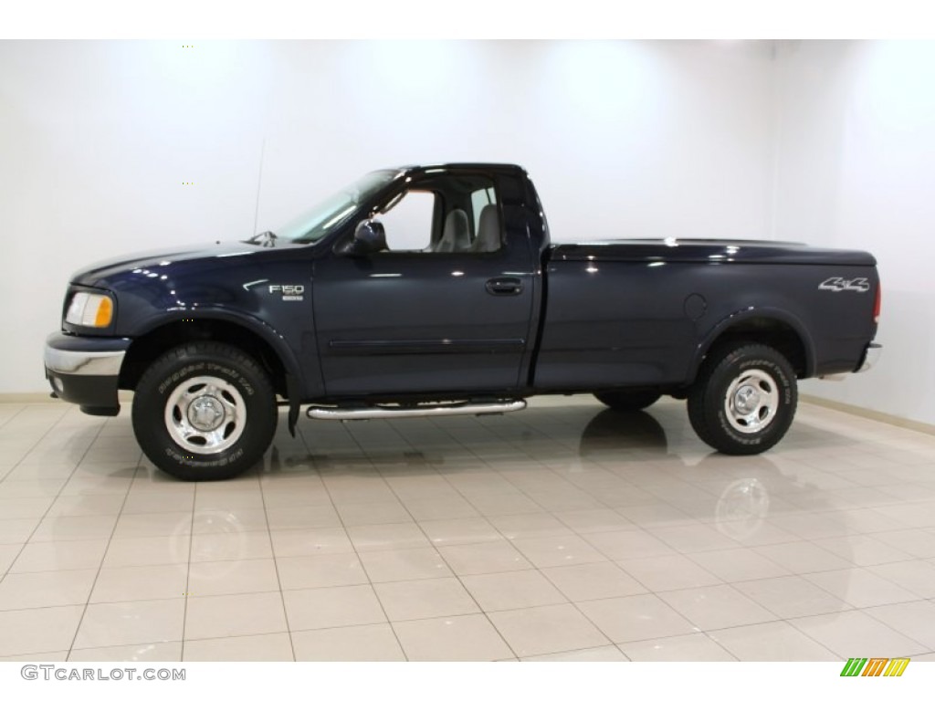 True Blue Metallic 2003 Ford F150 XLT Regular Cab 4x4 Exterior Photo #63164050