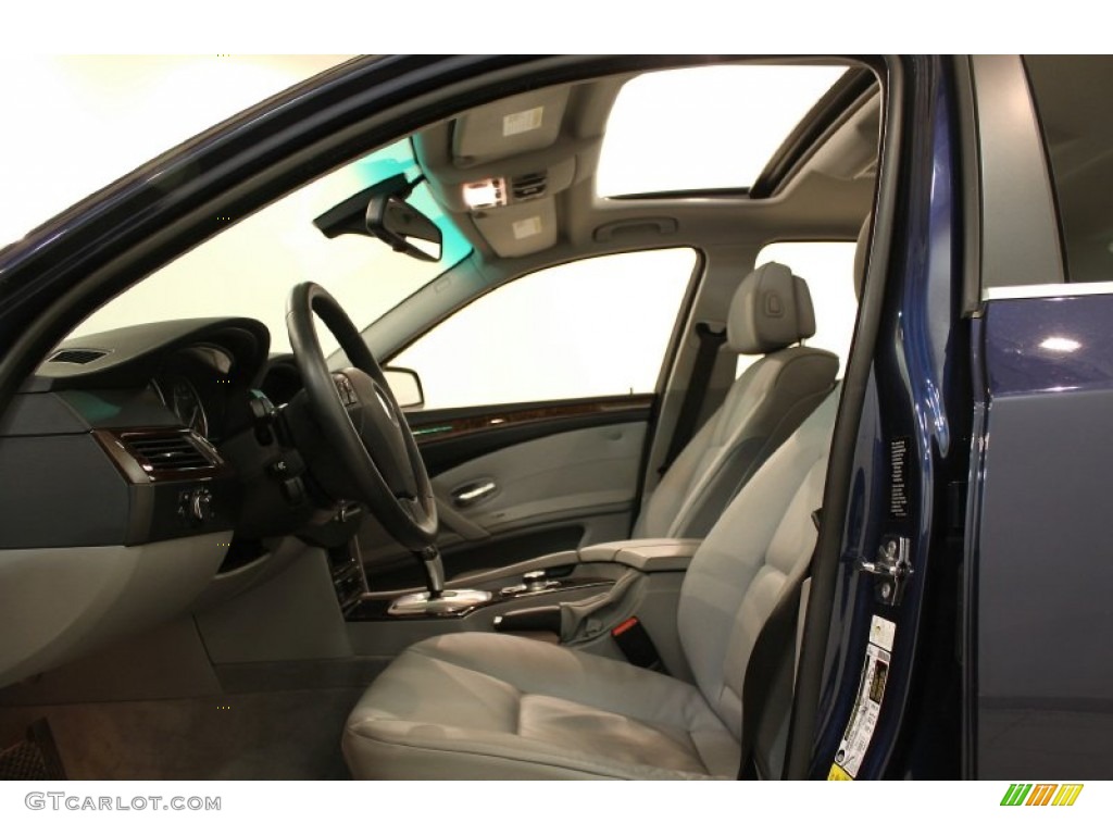2009 5 Series 528xi Sedan - Deep Sea Blue Metallic / Grey Dakota Leather photo #9